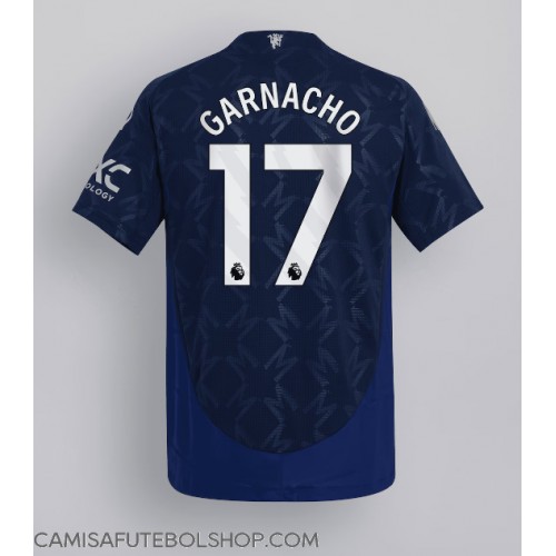 Camisa de time de futebol Manchester United Alejandro Garnacho #17 Replicas 2º Equipamento 2024-25 Manga Curta